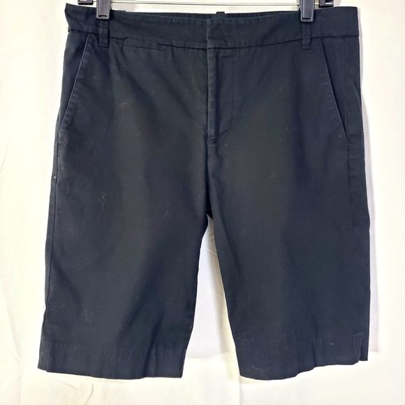 Vince Knee Length Side Pocket Chino Shorts Womens size 8 Chino Bermuda Black - Picture 1 of 8